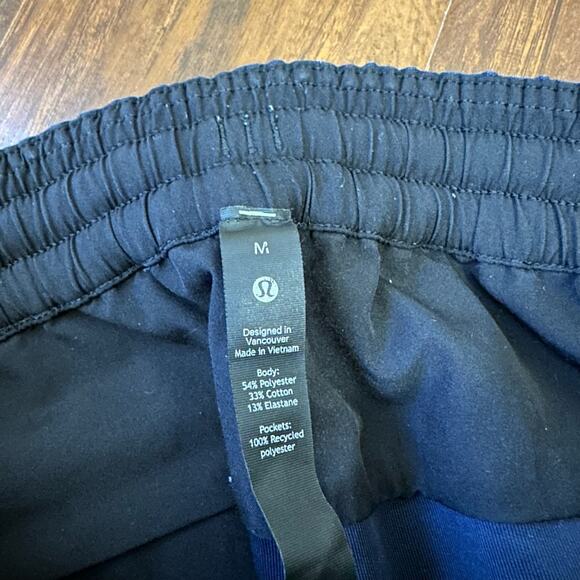 LULULEMON Bowline Pants Navy Blue Drawstring Waist Utilitech Tapered - Picture 8 of 12